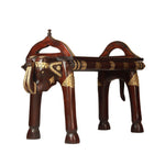 Stool With Brass Work