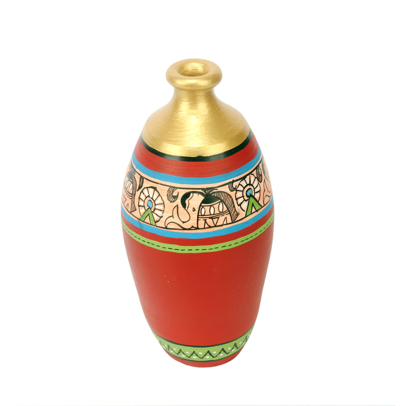 Terracotta Earthen Vase With Paint