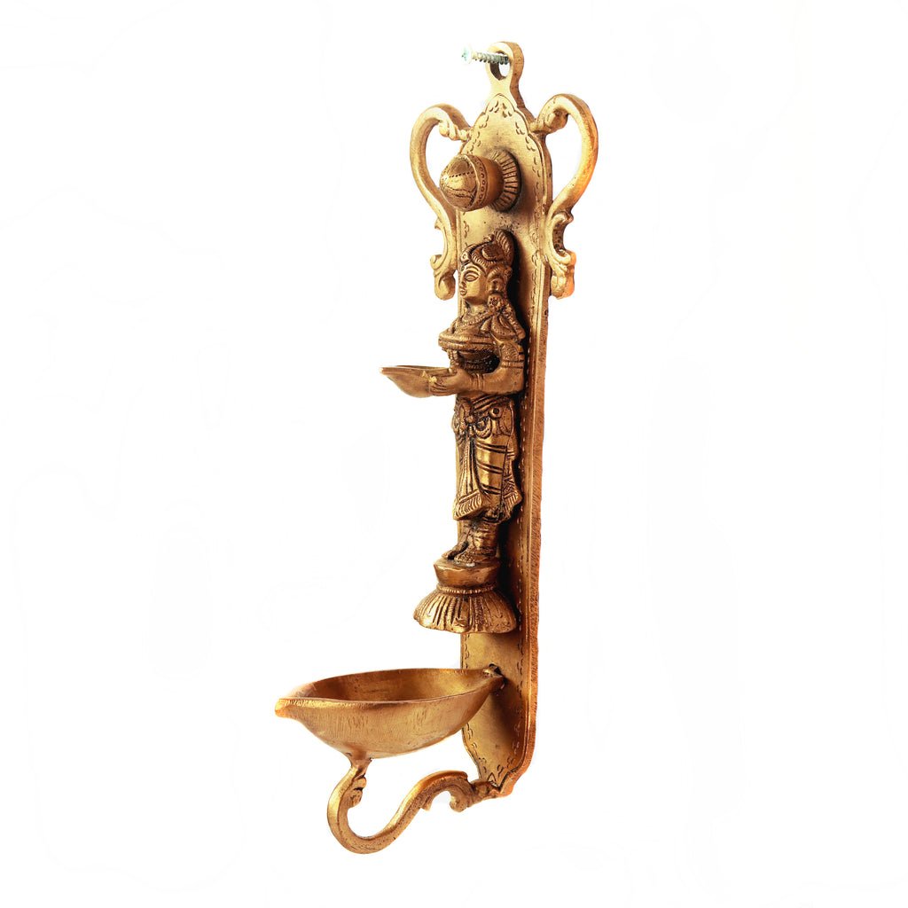 Buy Wall Hanging Diya Online Brass Diya Lakshmi Wall Hanging at Best Price Ragaarts