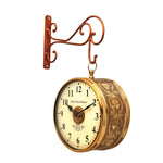 Wall Hanging Brass Double Side Station Clock