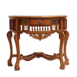 Wooden Console Table With Dhokra Art