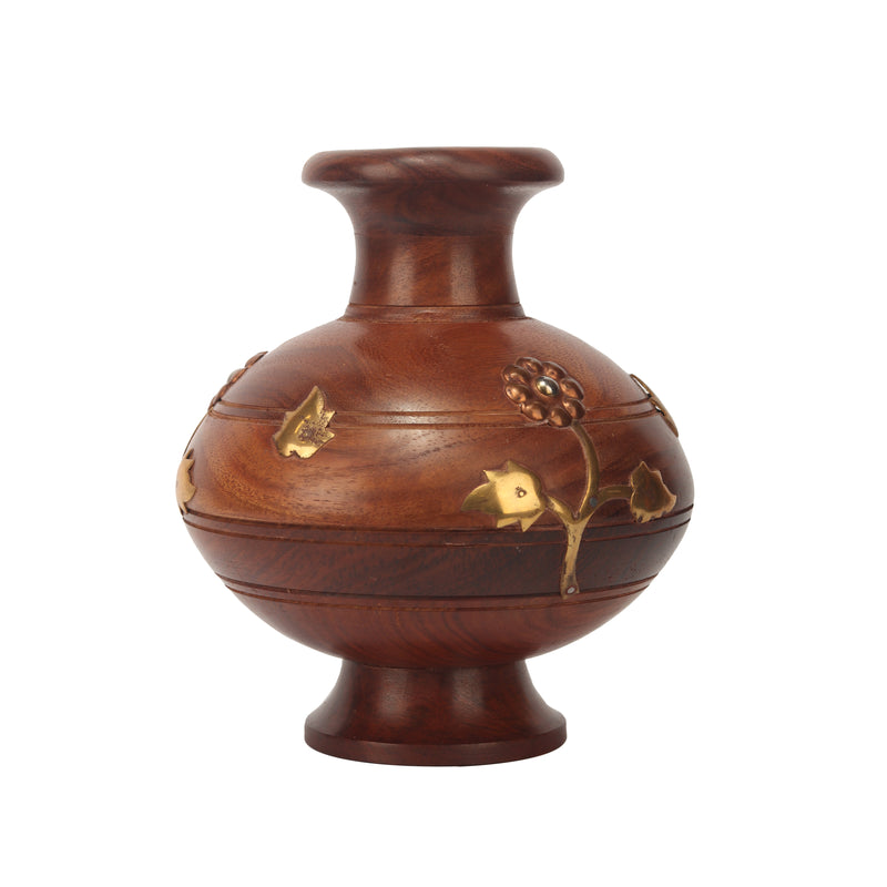 wooden flower vase stand