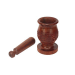 Wooden Mortar & Spicy Mixture