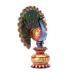 Wooden Peacoke Painted