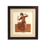 Bharatnatyam Dancer Wooden Carving Frame