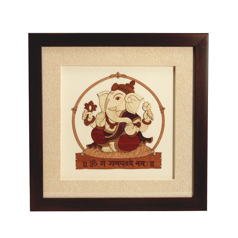 Ganesha Wooden Carving Frame