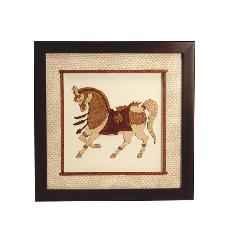 Horse Wooden Carving Frame