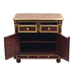Wooden Side Cabinet With Brass Work