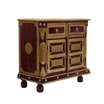 Wooden Side Cabinet With Brass Work