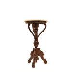 Wooden Side Table With Marble Top
