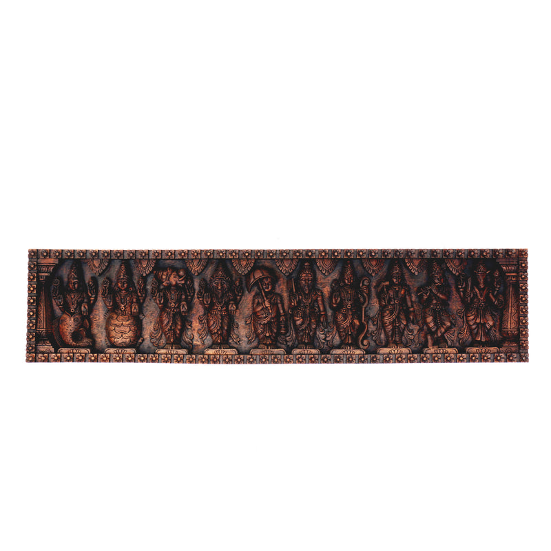 Waghai Wood Dasavathra Wall Panel