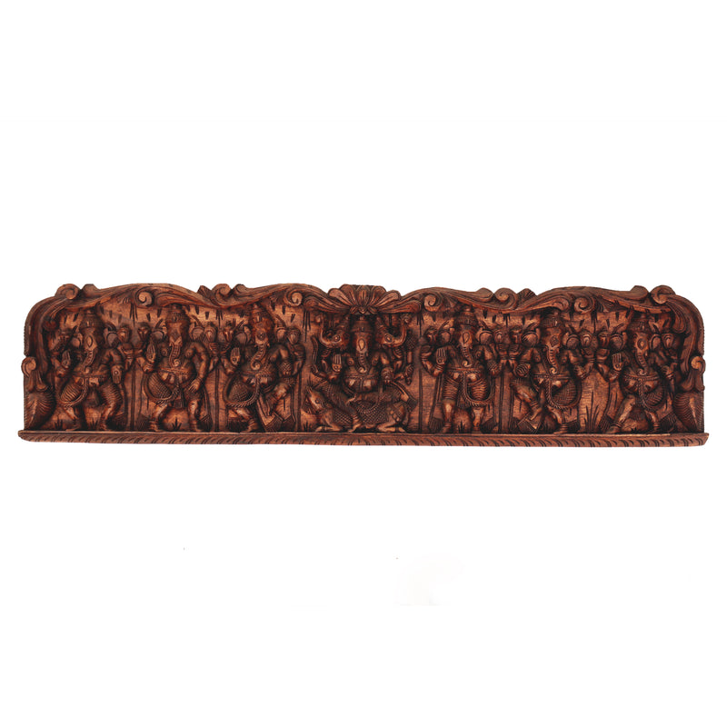 Waghai Wood Wall Hanging Ganesha Panel