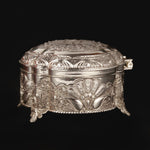 White Metal Round Box