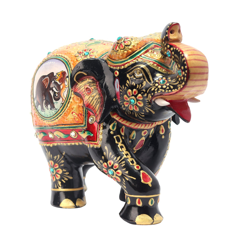 Wooden Elephant Painted