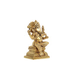 Brass Ganesh Sitting On Base