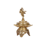 Brass Dancing Ganesha lamp