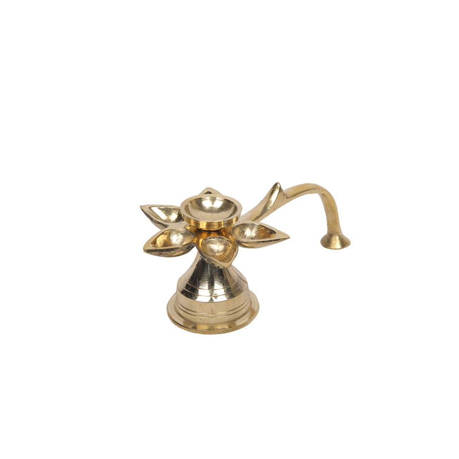 Brass Kamal pancha arthi -1