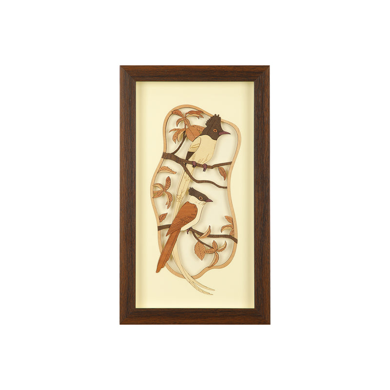 Paradise bird Wooden Carving Frame
