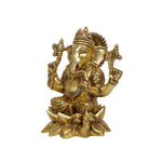 Brass Lotus Ganesh