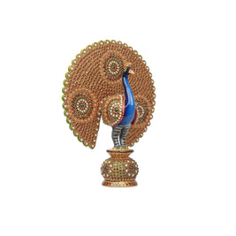 wood 12in  Peacock Moti Work