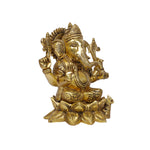Brass Lotus Ganesh