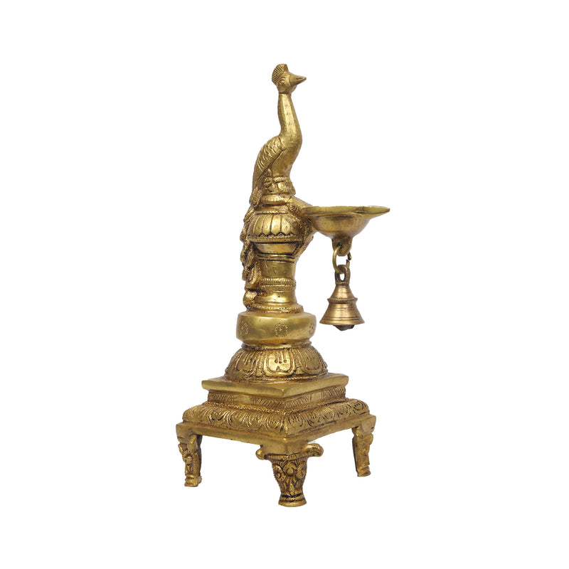 Brass Peacock Diya main image 1