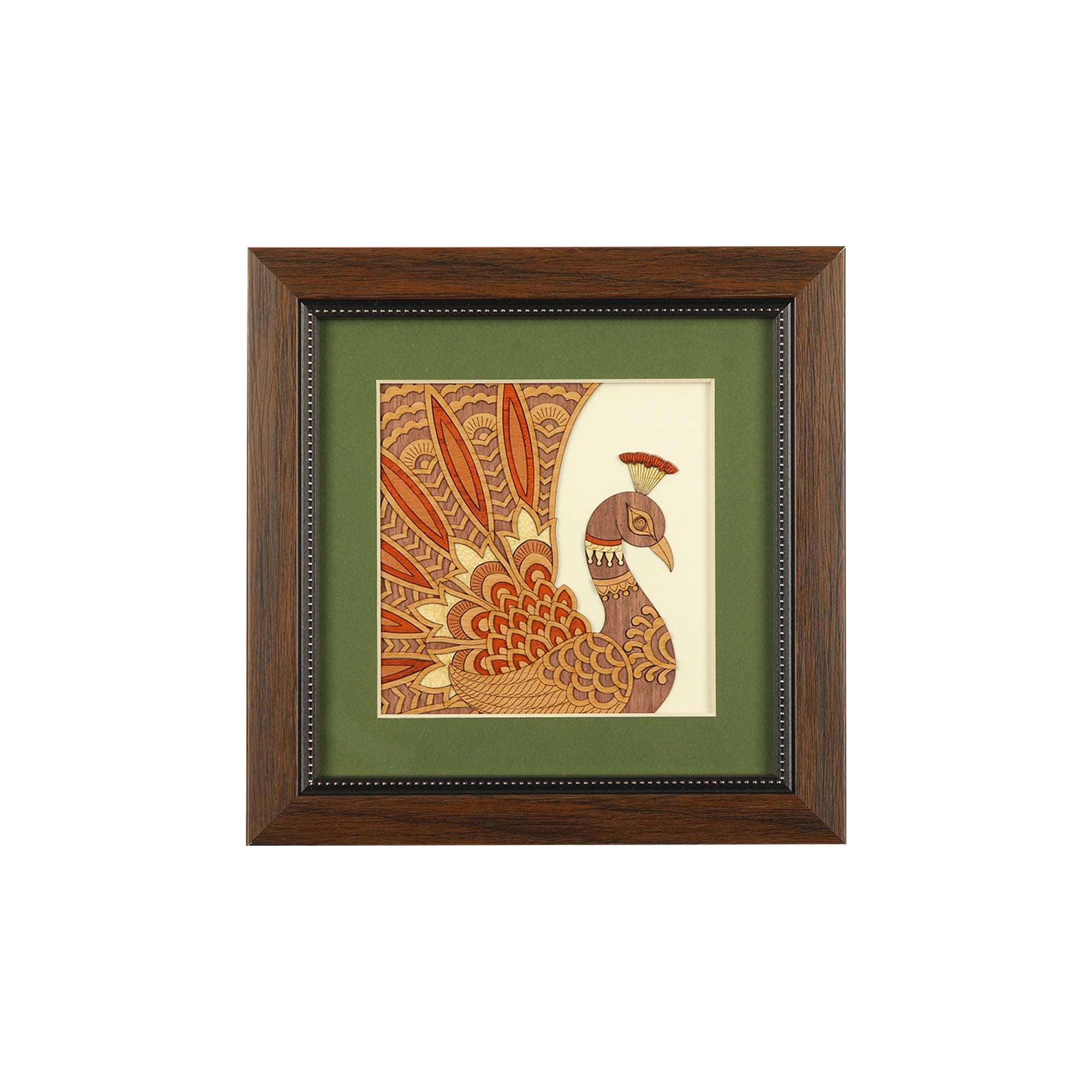 Peacock Deco Wooden Carving Frame