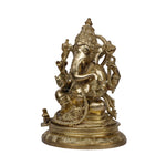 Bronze  Ganesha sitting on peeta