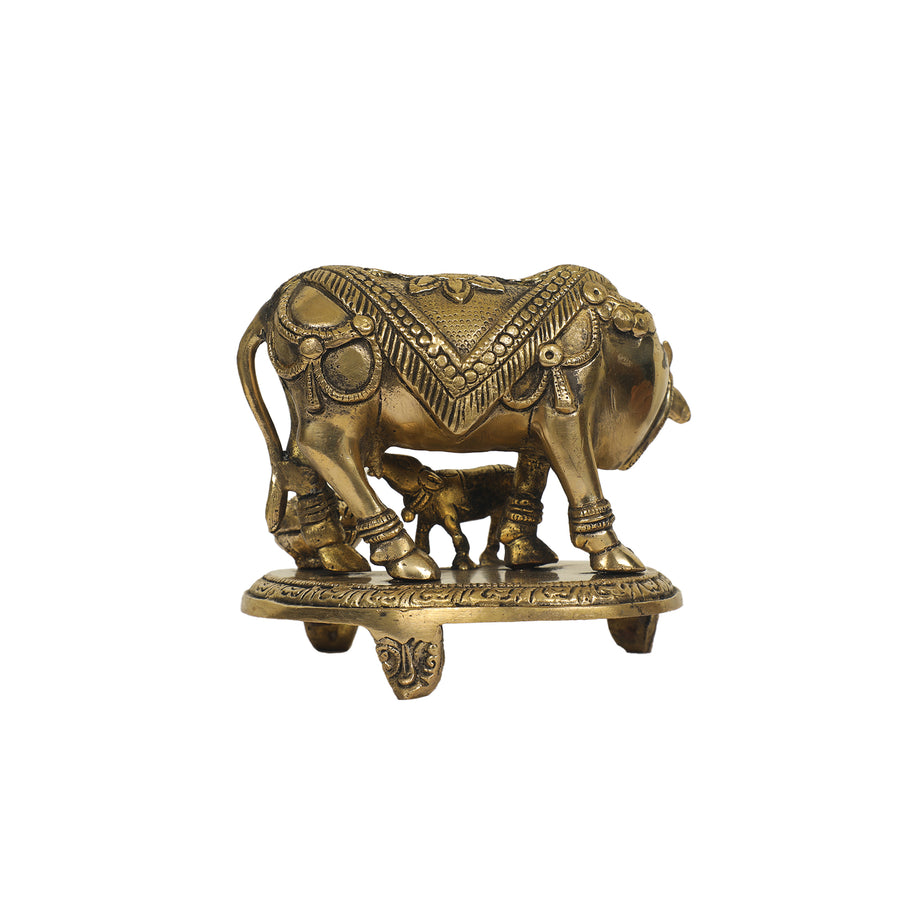 BRASS 6 IN COW AND CALF