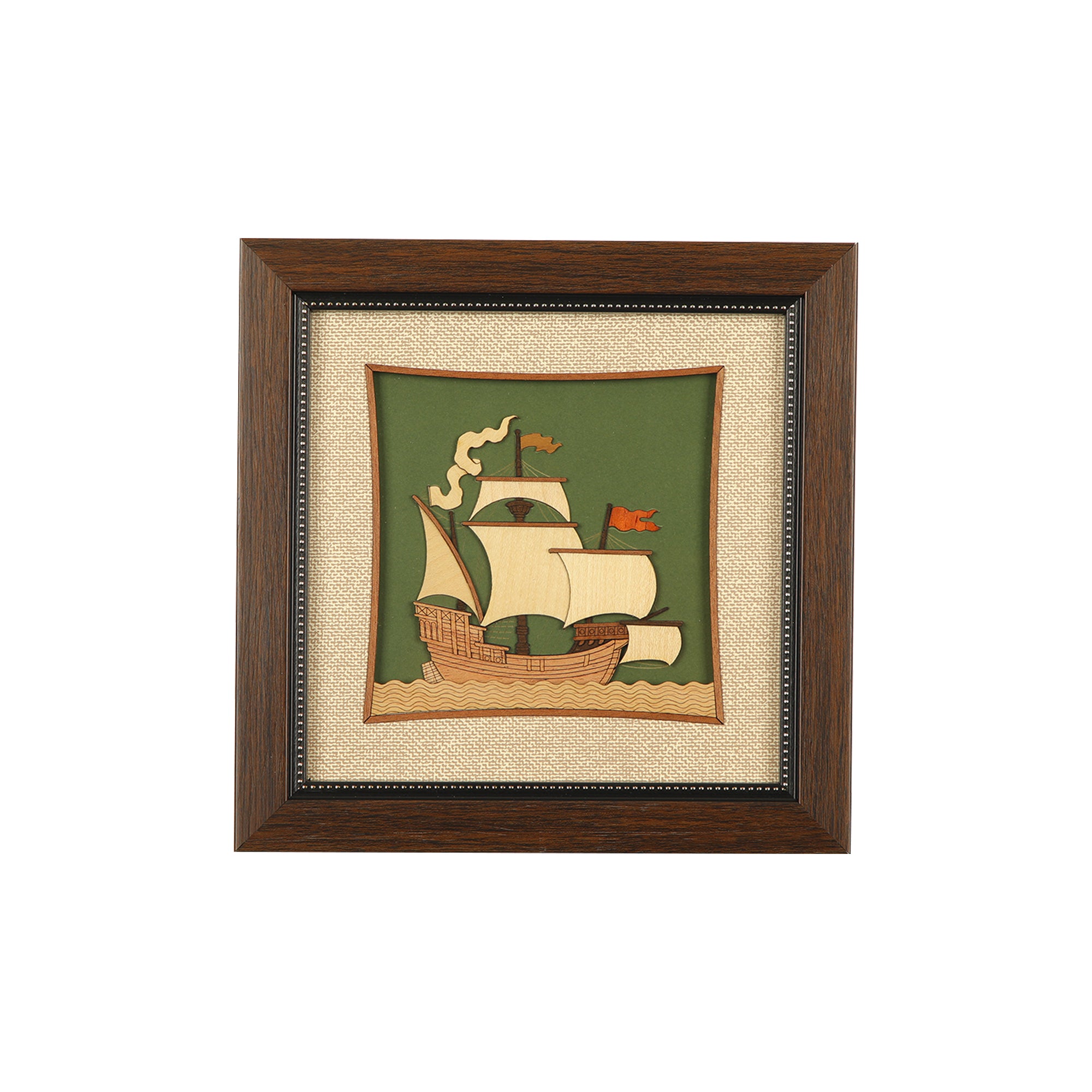 Ship Wooden Carving Frame