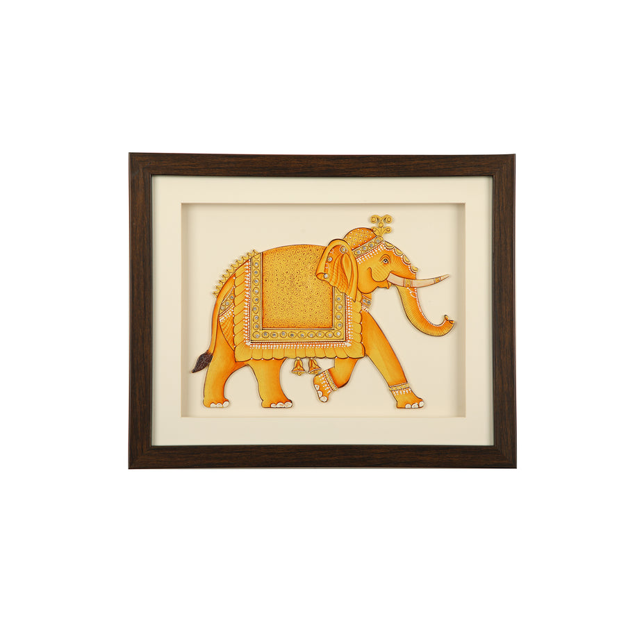Elephant Embossed  Fine Cut Work Frame