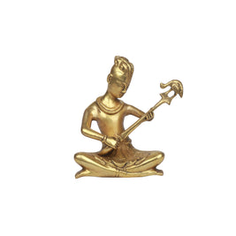 Brass Man with musical instruments