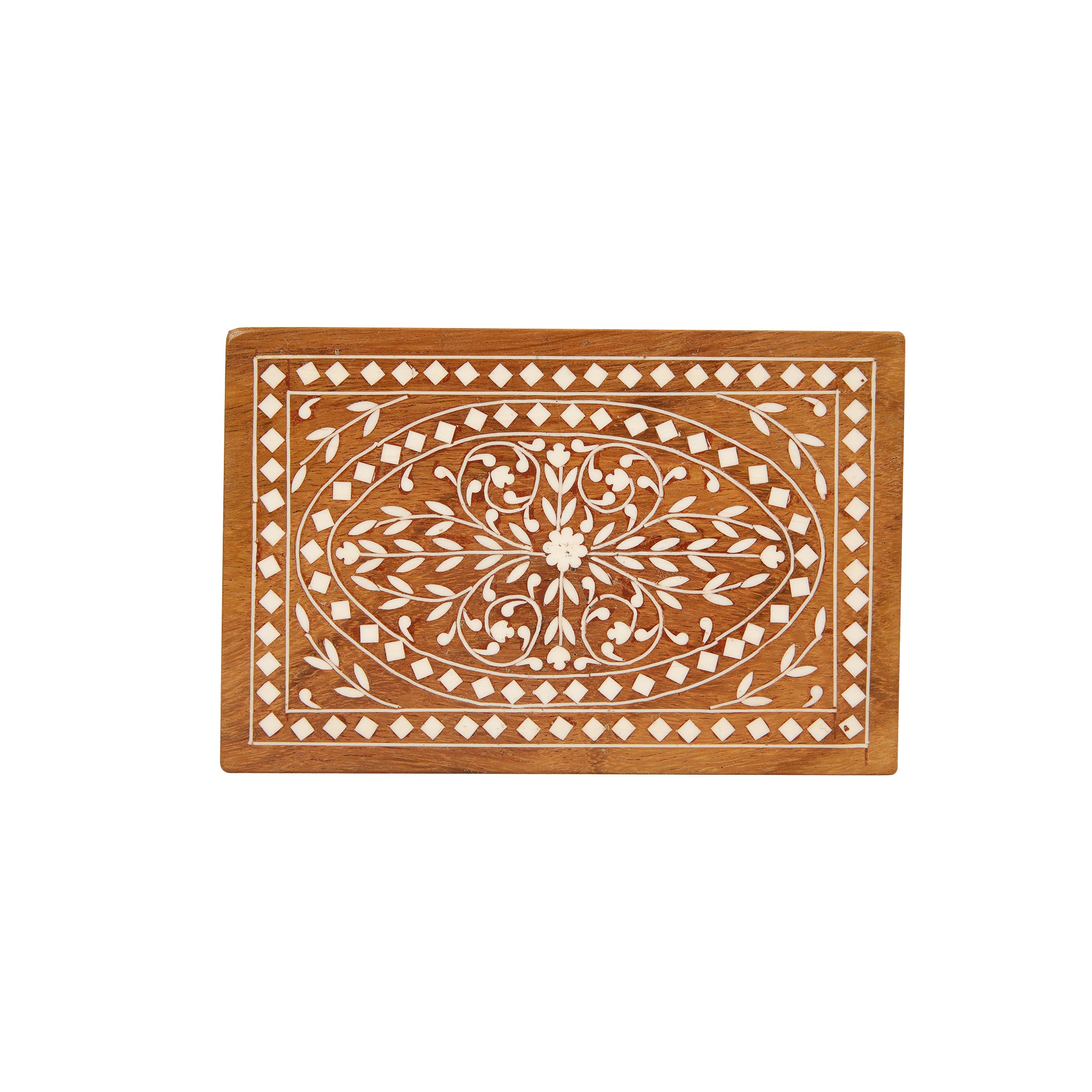 INLAY WORK ON WOODEN BOX