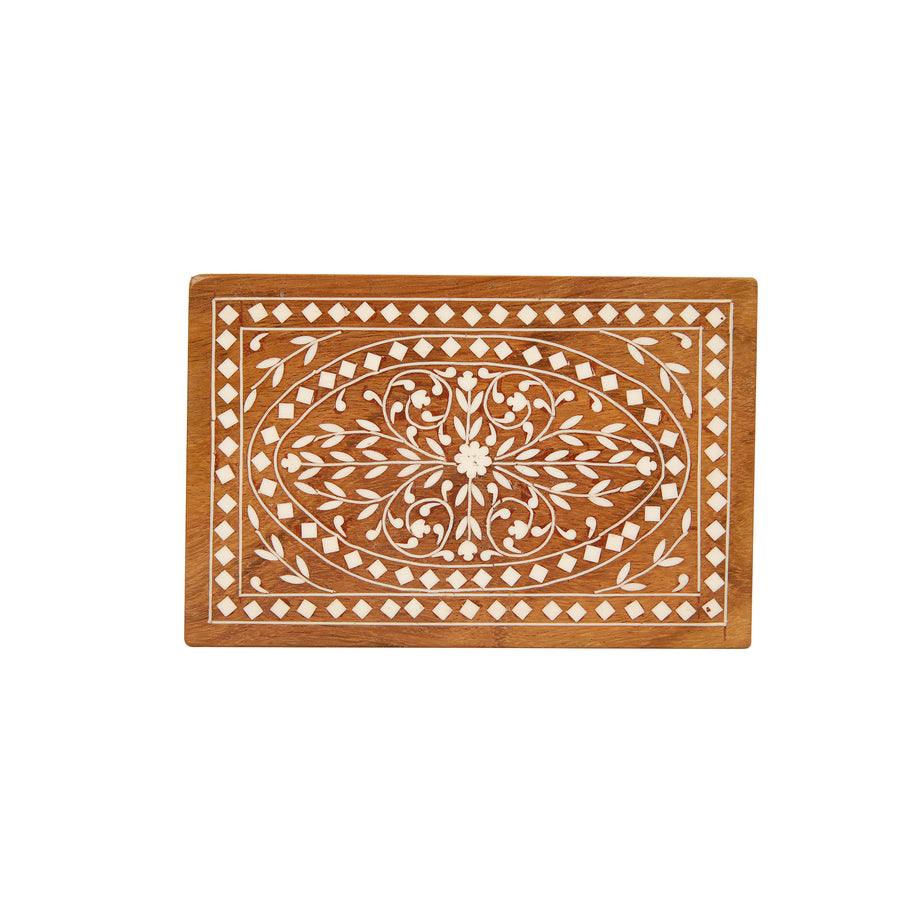 INLAY WORK ON WOODEN BOX