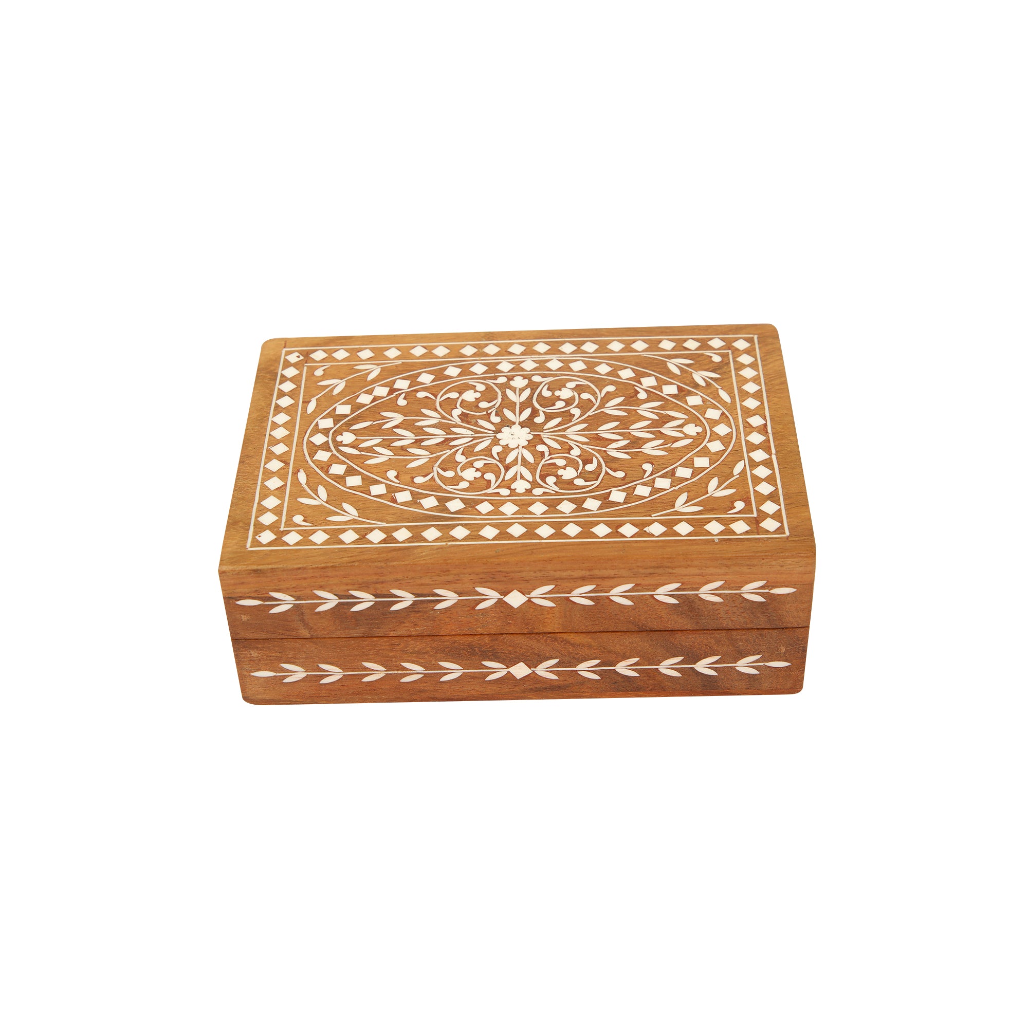 INLAY WORK ON WOODEN BOX