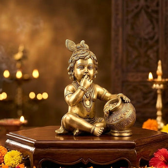 Brass Laddu Gopal Idol