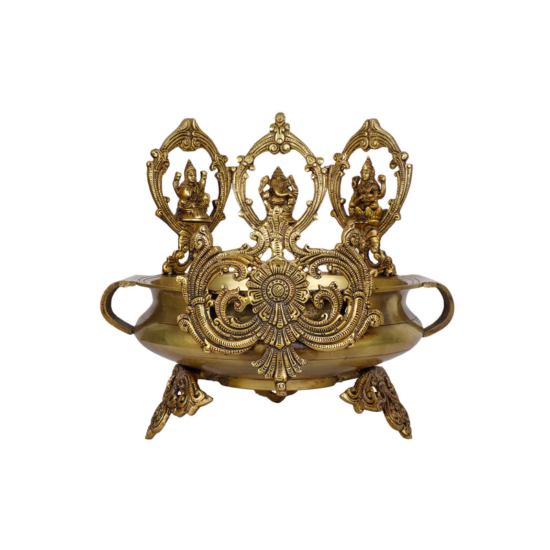 Brass Ganesha  Lakshmi  SaraSwati  Urli