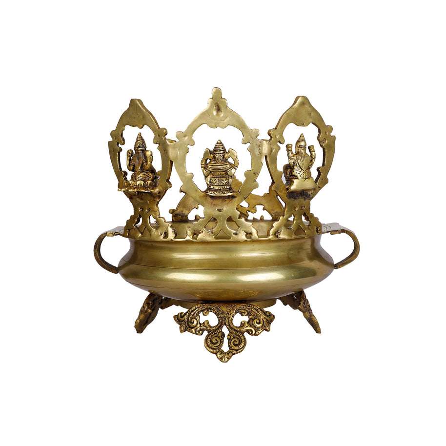 Brass Ganesha  Lakshmi  SaraSwati  Urli