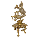 Brass  Bird Lamp with Stand
