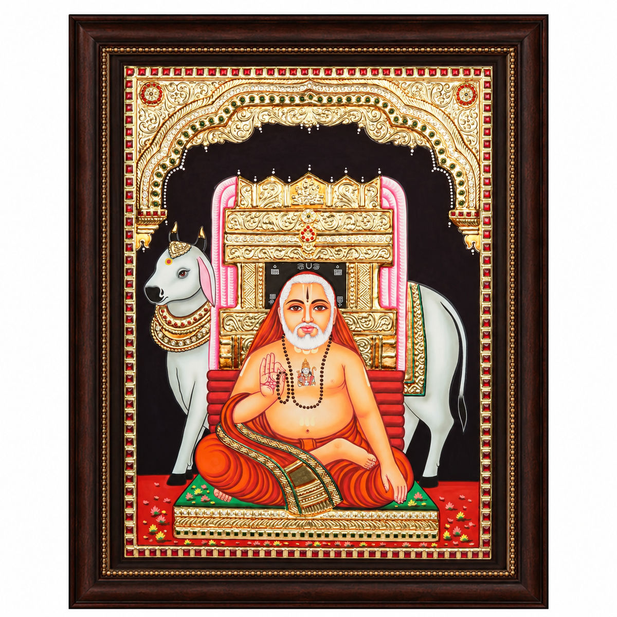 Tanjore Raghava Swamy Painting with 22K Gold Foil – 24 × 18 Inches