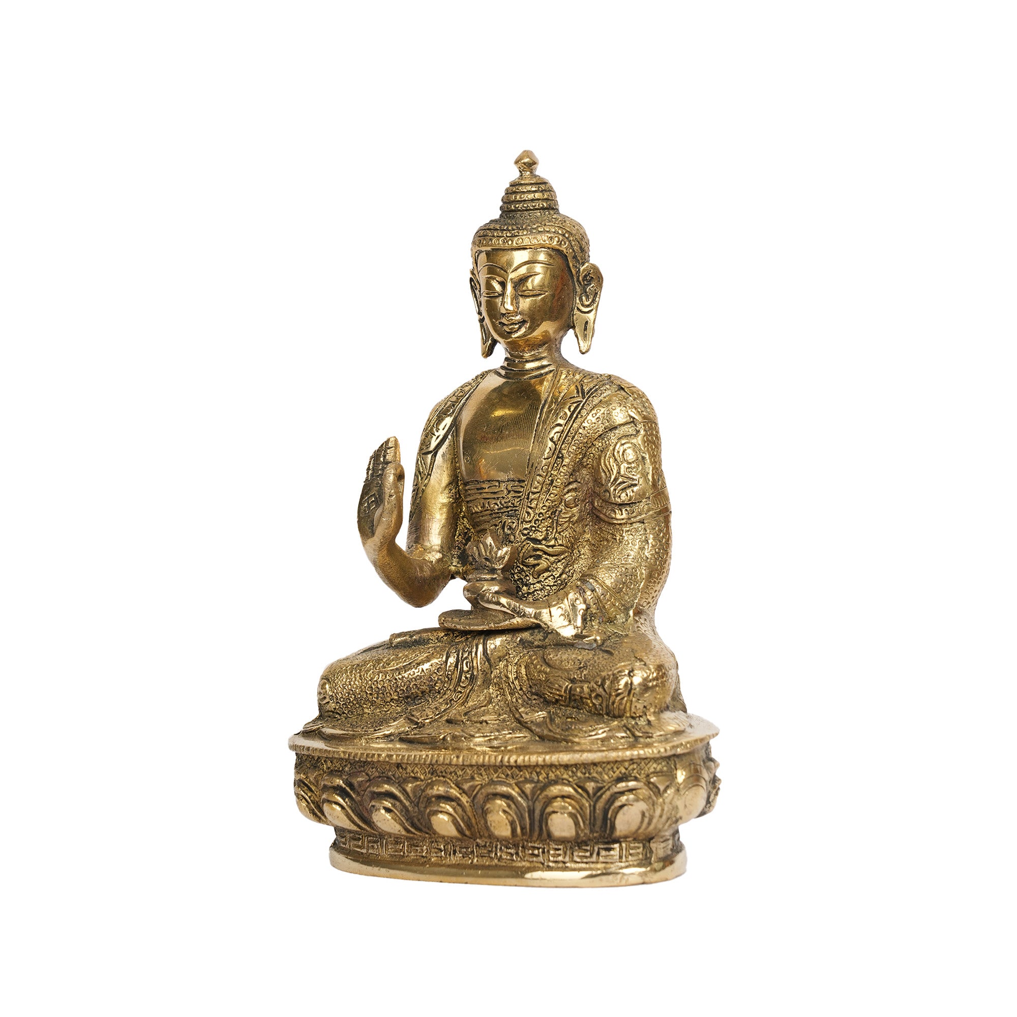 Handcrafted Brass Buddha Idol And  Meditating Buddha Statue