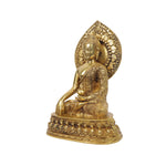 Brass Buddha Sitting On Base