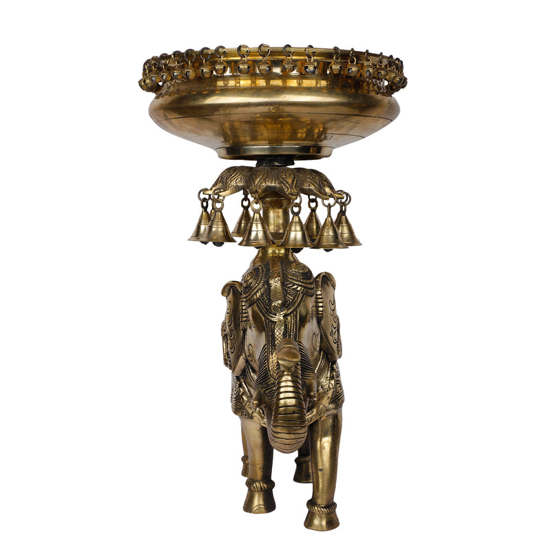 Brass  Elephant Urli