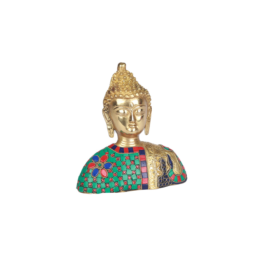 Brass Buddha Bust