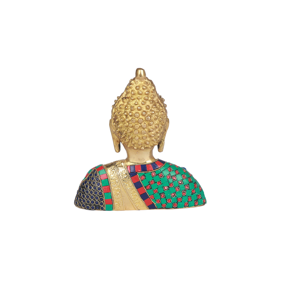 Brass Buddha Bust