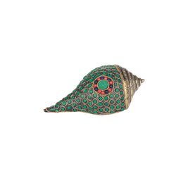 Brass Shanku with stone work