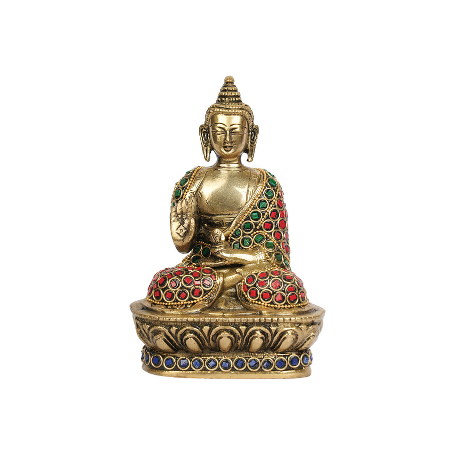 Handcrafted Gemstone Buddha Statue