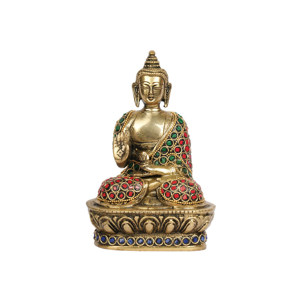 Handcrafted Gemstone Buddha Statue