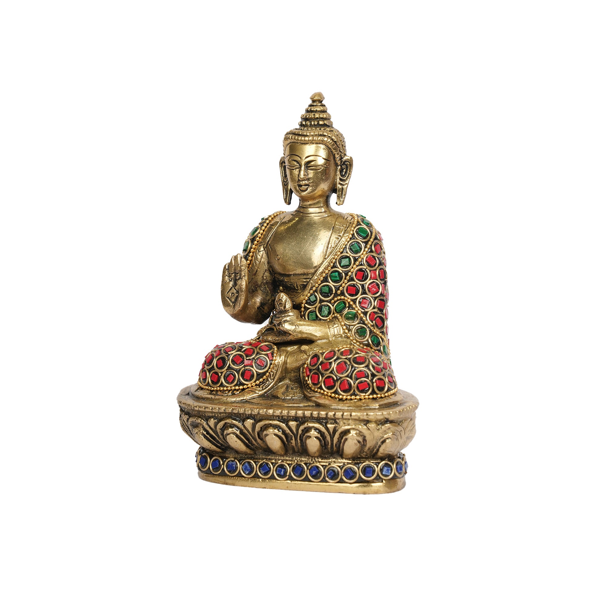 Handcrafted Gemstone Buddha Statue
