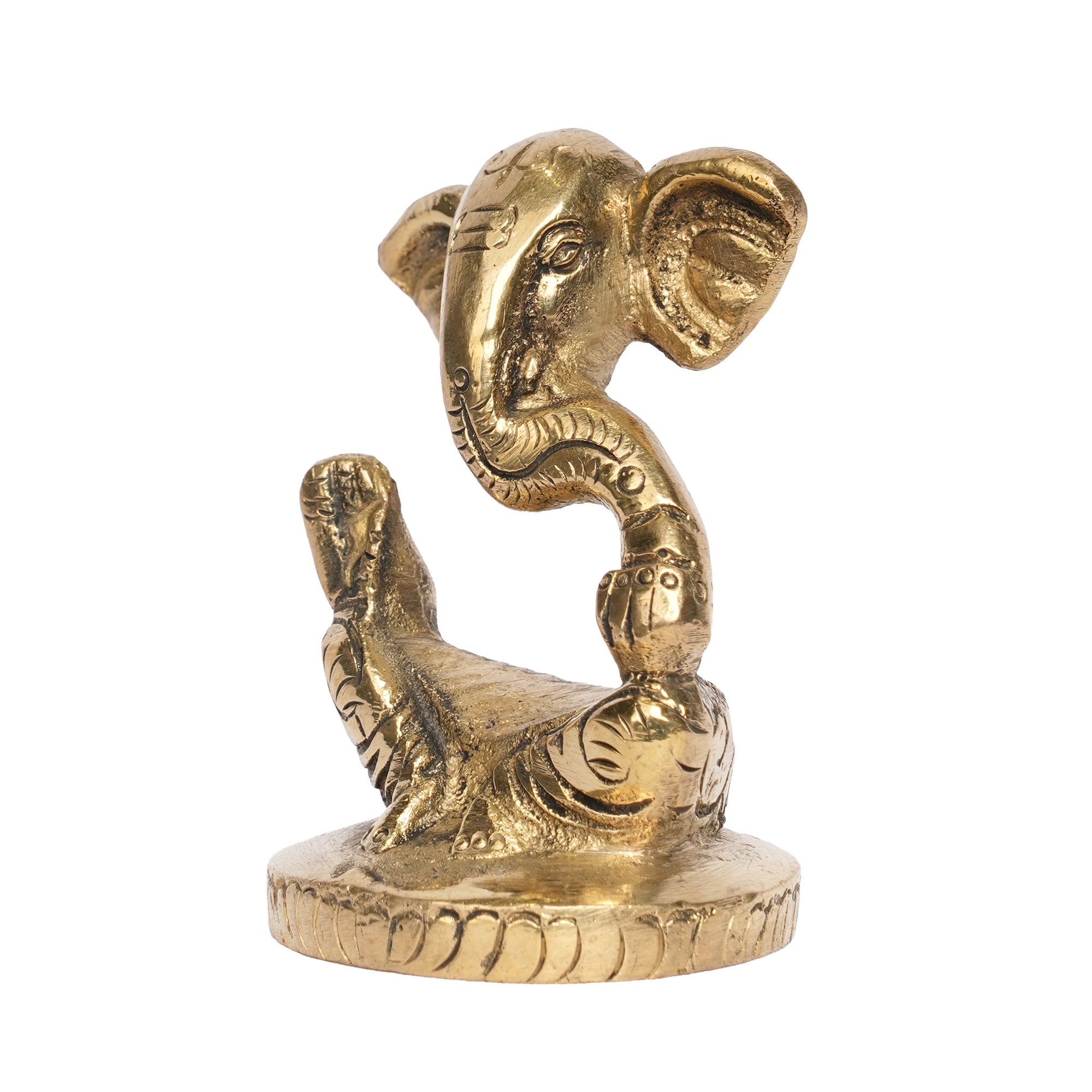 Handcrafted Brass Ganesha Oil Lamp | Traditional Ganesh Deepam for Pooja